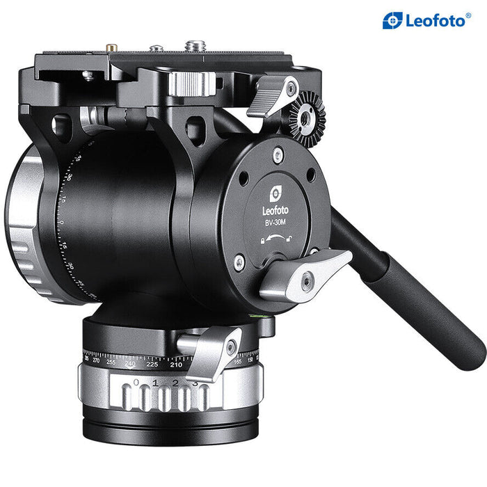 Leofoto BV-30  Pro Fluid Video Head with Lever Lock Arca Compatible QR Plate