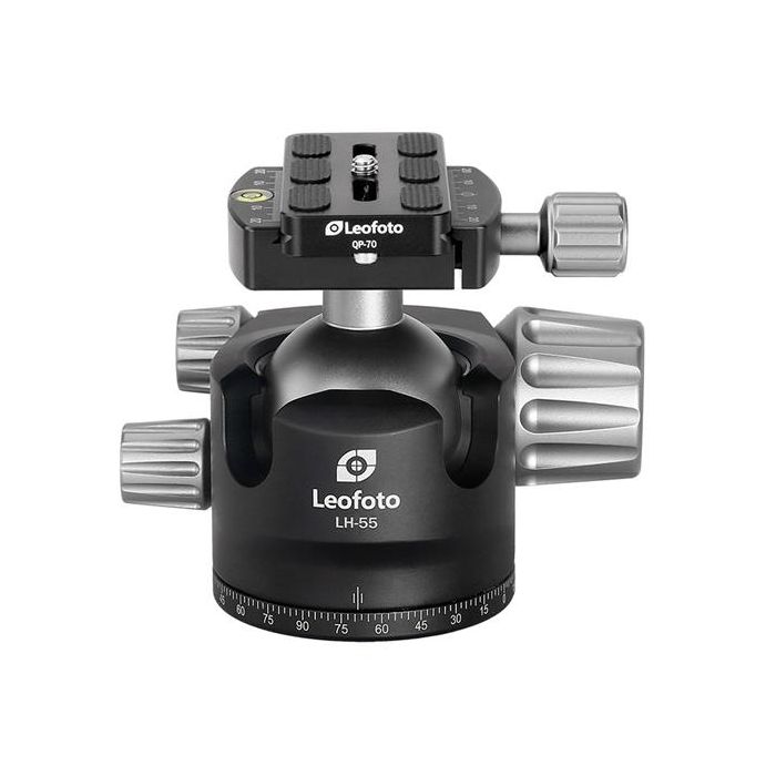 Leofoto Tripod 55mm 25Kg  Ballhead LH-55 + QR Arca-Swiss Release  Plate QP-70N