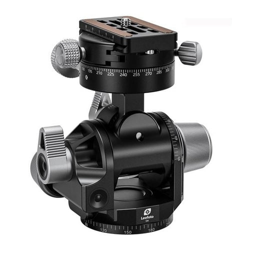 Leofoto G4 PROM Geared Head with GR-3 Geared Panning Adapter + Plate