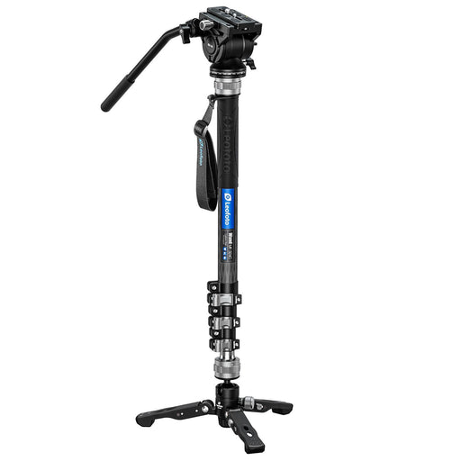 Leofoto MF-324C+BV-10 Professional Carbon Fiber Monopod w/ BV-10 Aluminium Fluid Video Tripod Head & VD-03 Support