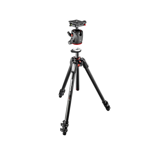 Manfrotto Carbon Fibre 3-Section Tripod and XPRO Magnesium Ball Head with Top Lock Plate Bundle