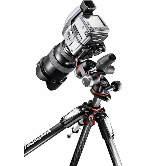 Manfrotto Carbon Fibre 3-Section Tripod and XPRO Magnesium Ball Head with Top Lock Plate Bundle