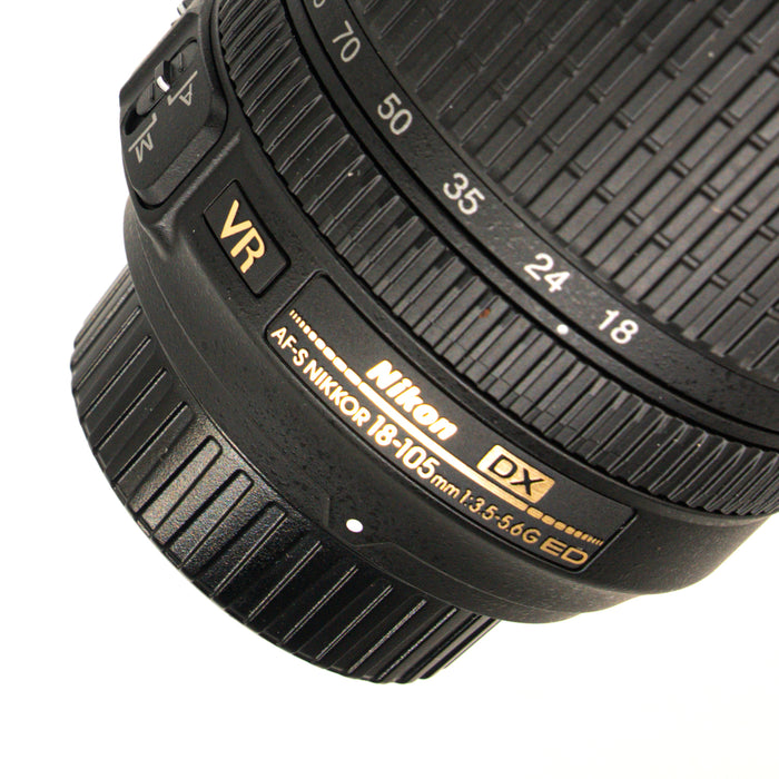 Pre-Owned Nikon The Nikon AF-S DX NIKKOR 18-105mm f/3.5-5.6G ED VR - SWO2H84