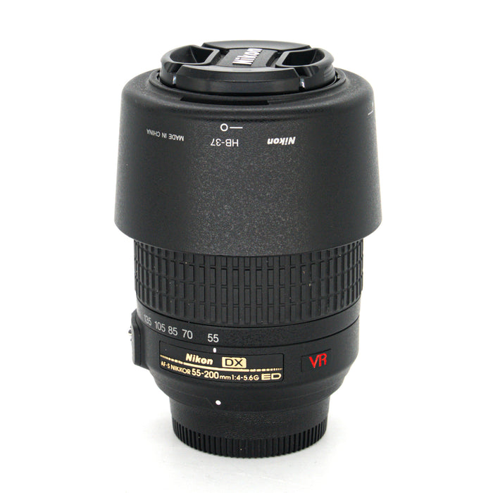 Pre-Owned Nikon Nikon AF-S DX VR  55-200MM F/4-5.6G IF-ED inc Lens Hood - SWO2H86