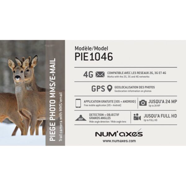 Numaxes Trail camera PIE1046 - Cellular / MMS & Email