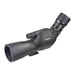 A black spotting scope with a matte finish, featuring the 'opticron' brand logo on its side, shown against a plain white background.