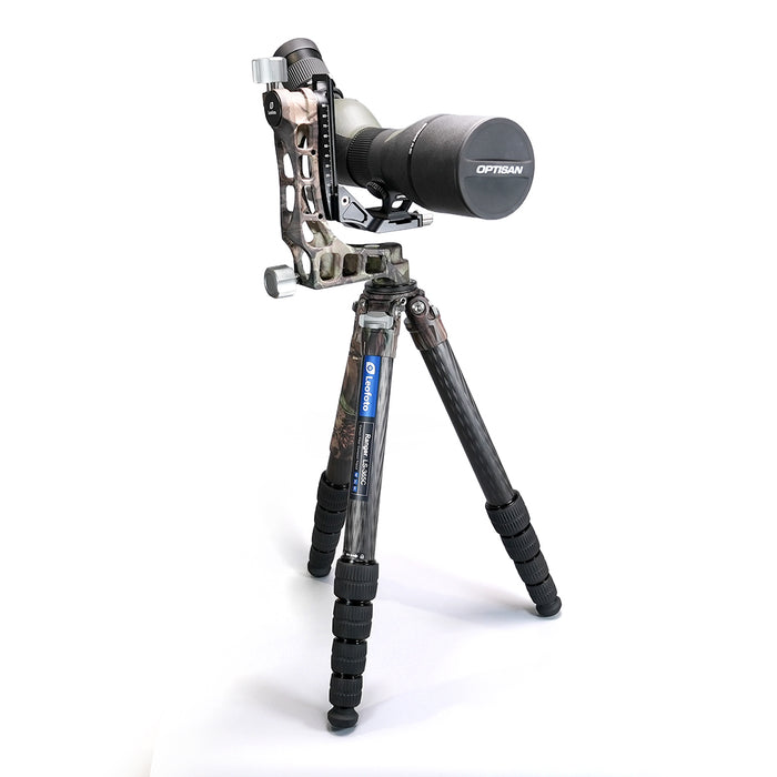 Optisan PL 15-60x80 ED Angled Spotting Scope and Leofoto Ranger LS-365C Lightweight Carbon Tripod