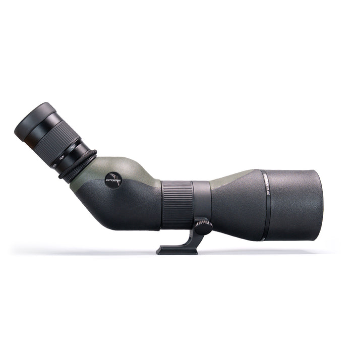 Optisan PL 15-60x80 ED Angled Spotting Scope and Leofoto Ranger LS-365C Lightweight Carbon Tripod