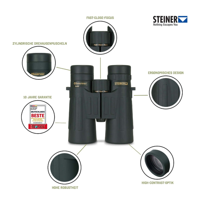 Steiner Observer 8x42 Full Size Binoculars