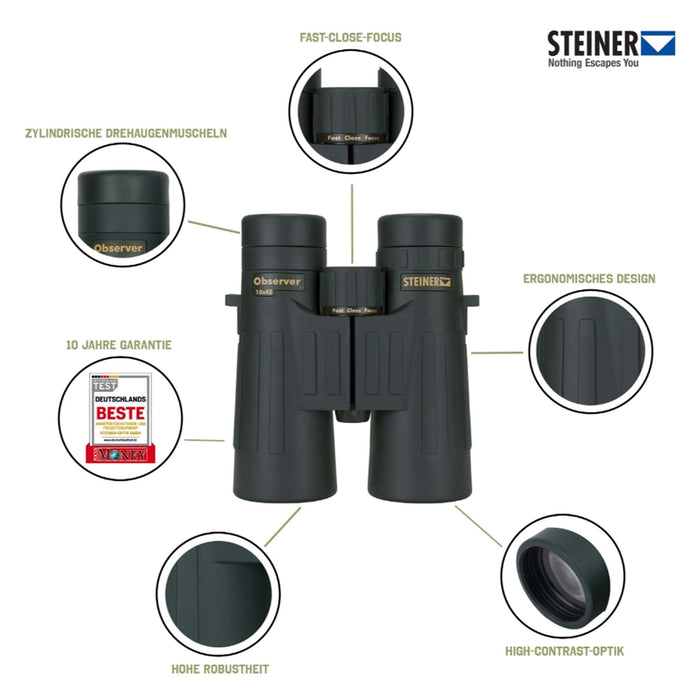 Steiner Observer 10x42 Full Size Binoculars