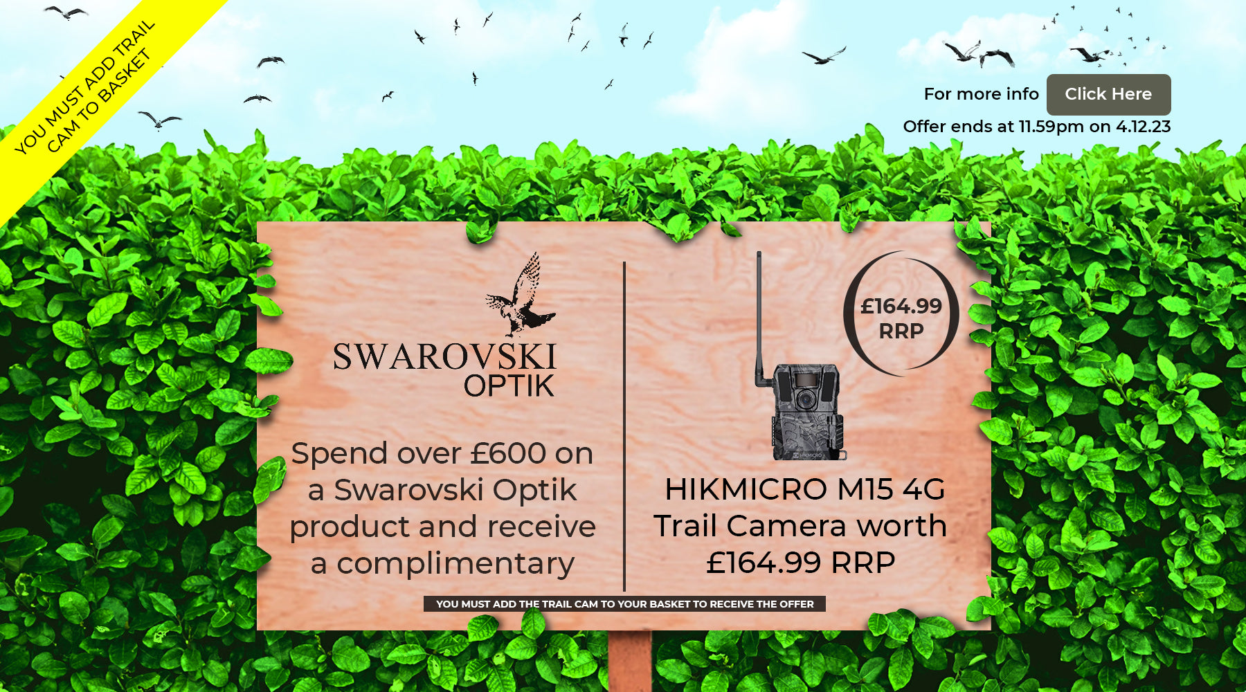 Swarovski Optik Free Gift Offer HIKMICRO M15 Trail Camera- South West Optics