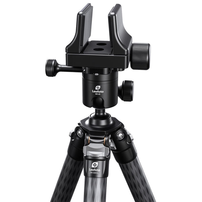 Leofoto SA Series TALL SA-324CL 10 Layer Carbon Tripod with MK-40 40mm Ballhead w/ 3 way Locking and GS-3 Clamp Heavy Duty Support System - Max load ; 15kg, Min 240mm to Max 1850mm