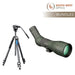 Vortex Razor HD 27-60x85 Angled Spotting Scope and Leofoto LV-323C Manba LV Video Head System Flip Lock Carbon Fibre Tripod and BV-10 Fluid Head Bundle