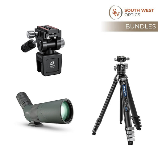 Vortex Razor HD 13-39x56 Angled Spotting Scope and Leofoto Azure series AZ-235C Tripod/Ballhead with Leofoto WM-01+SW-02 Long Window Mounting