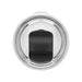 Top-down view of a YETI insulated tumbler lid with a clear outer rim and a black central silicone seal, shown on a white background.