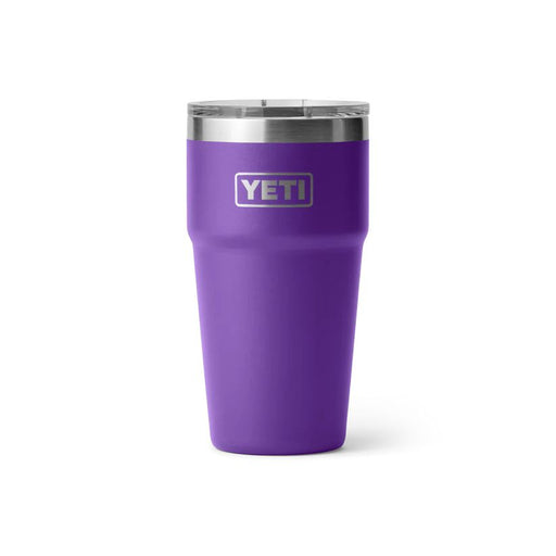Purple YETI tumbler on a white background