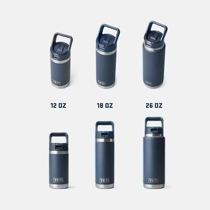 YETI water bottles in various sizes on a white background
