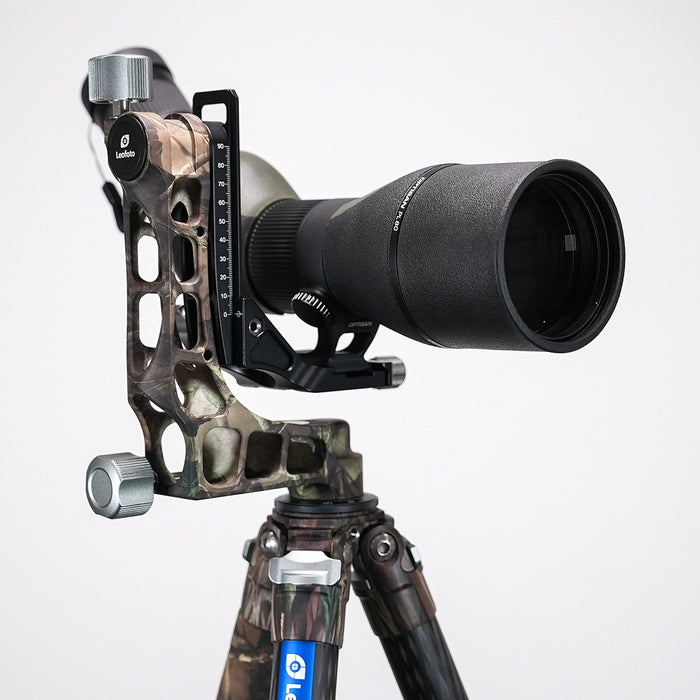 Optisan PL 15-60x80 ED Angled Spotting Scope and Leofoto Ranger LS-365C Lightweight Carbon Tripod