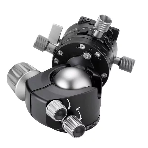 Leofoto LH-40GR Geared Head 40mm Low Profile Ball Head + Geared Panning Clamp