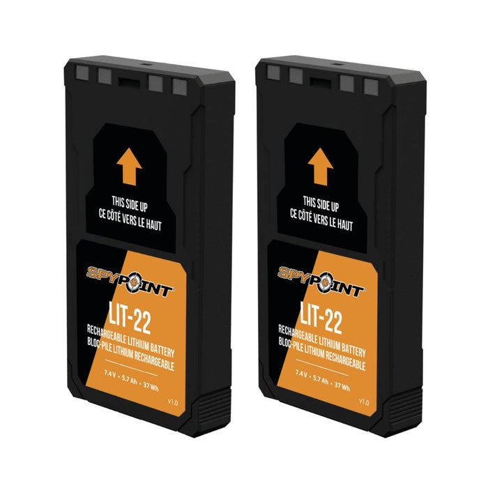 Spypoint LIT-22 Rechargeable Lithium Battery TWIN PACK for FLEX Trail Cameras