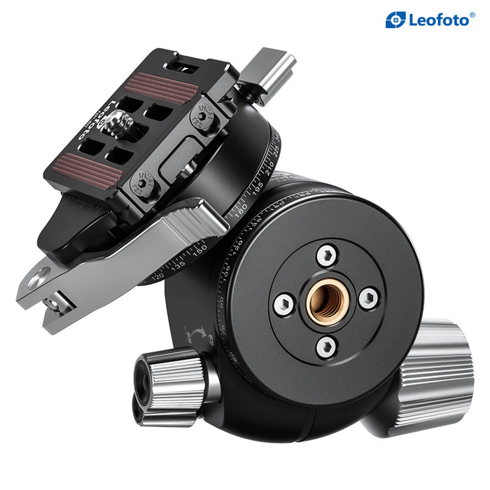 Leofoto LH Series LH-36PCL 36mm Low Profile Ball Head with PCL-52 Panning Clamp and QR Lock System - Max Load 18kg