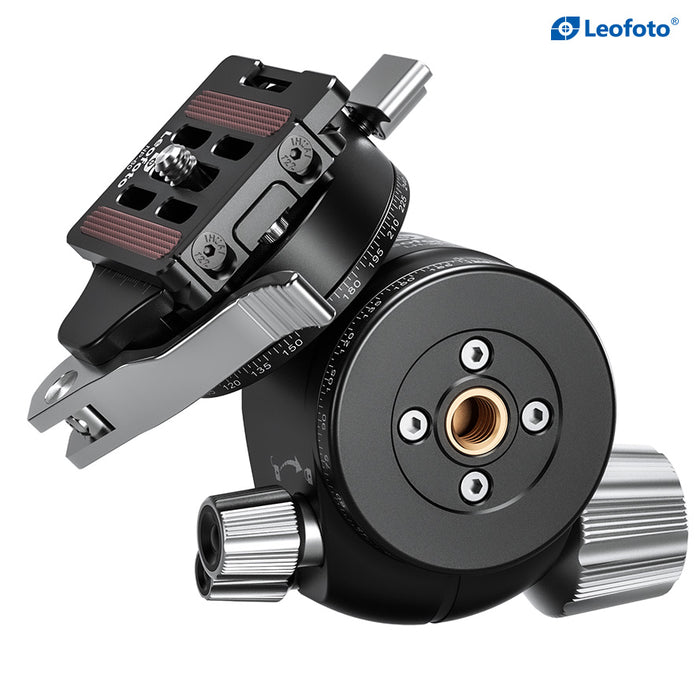 Leofoto LH Series LH-36PCL 36mm Low Profile Ball Head with PCL-52 Panning Clamp and QR Lock System - Max Load 18kg