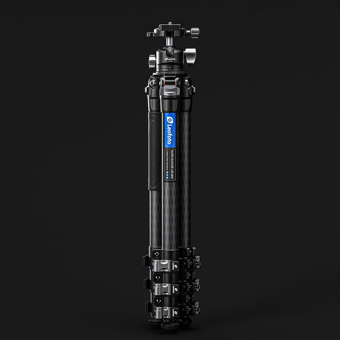 Leofoto LSR-284C 4-Section Carbon Fibre Tripod + LH-30 Screw-Knob Ball Head - 1380mm, 10kg