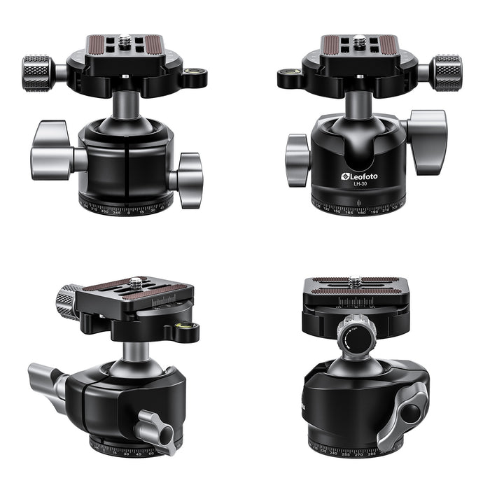 Leofoto LSR-284C 4-Section Carbon Fibre Tripod + LH-30 Screw-Knob Ball Head - 1380mm, 10kg