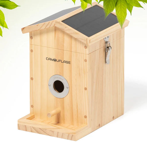 Camouflage EZ NestEye Bird House with WiFi, Solar Panels and AI Camera