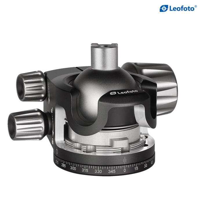 Leofoto LH Series LH-40PCL 40mm Low Profile Dual Panorama Ball Head with Arca Swiss Style QR Plate - Max Load 20kg