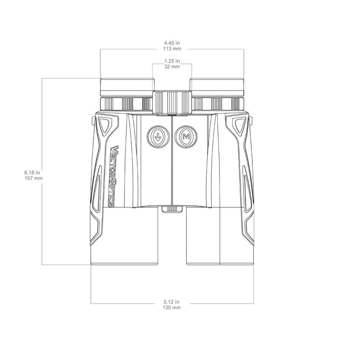 Vector Optics Paragon 10x42 2500 YDS Laser Range Finder Binocular