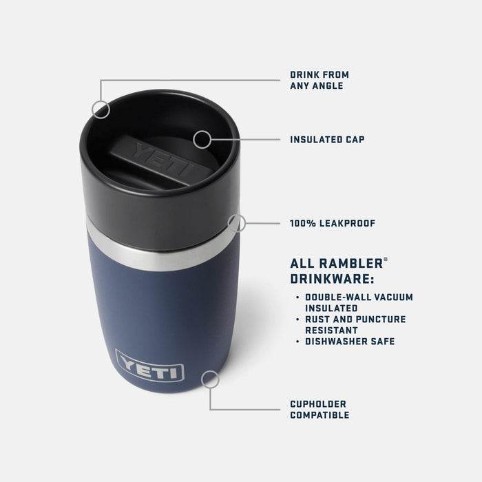 YETI Rambler 8oz (236ml) Insulated Travel Bottle with Commuter Cap